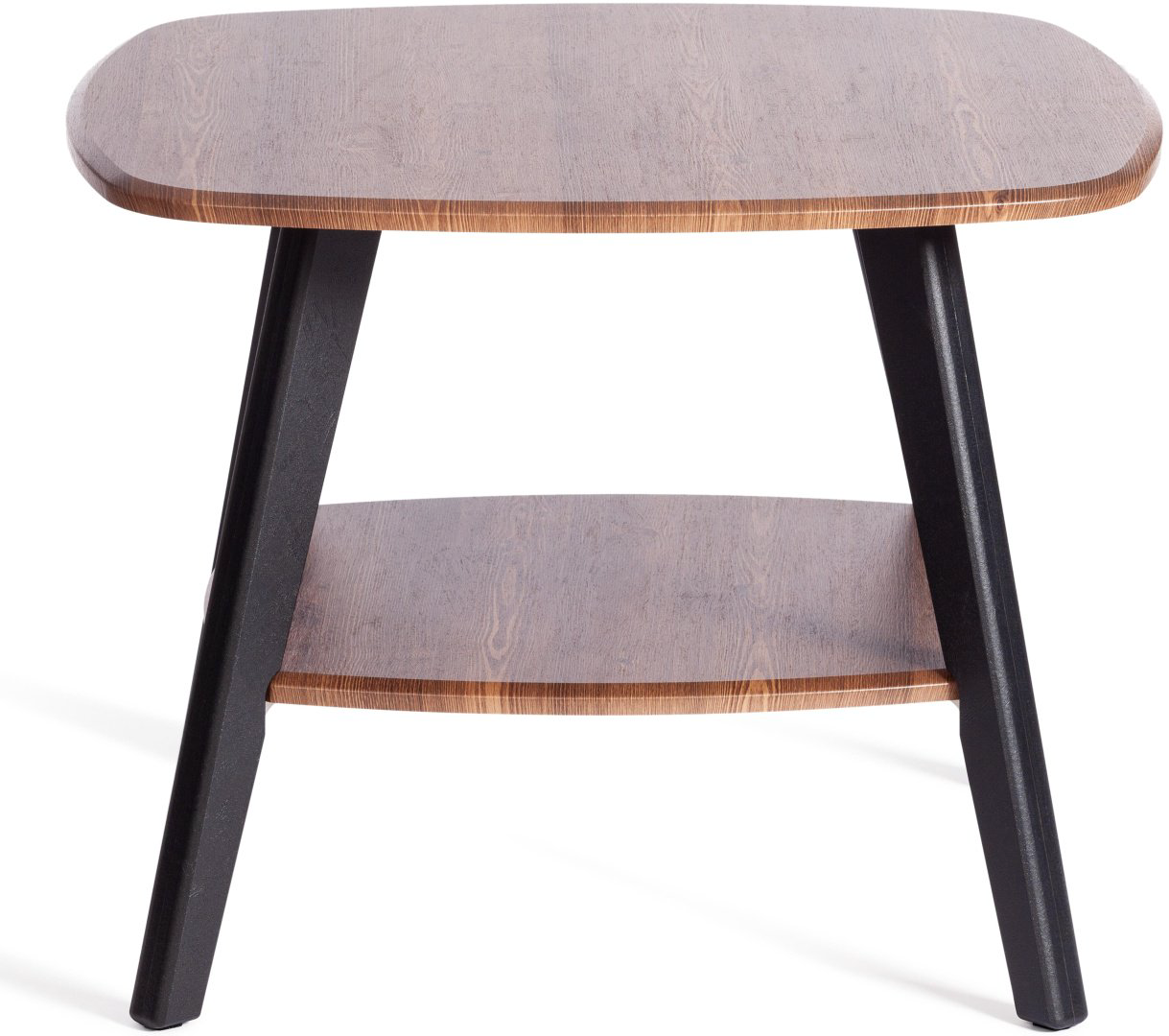 Журнальный столик Tetchair классический RIO, 65x65x50 см, черный, коричневый купить,NaN