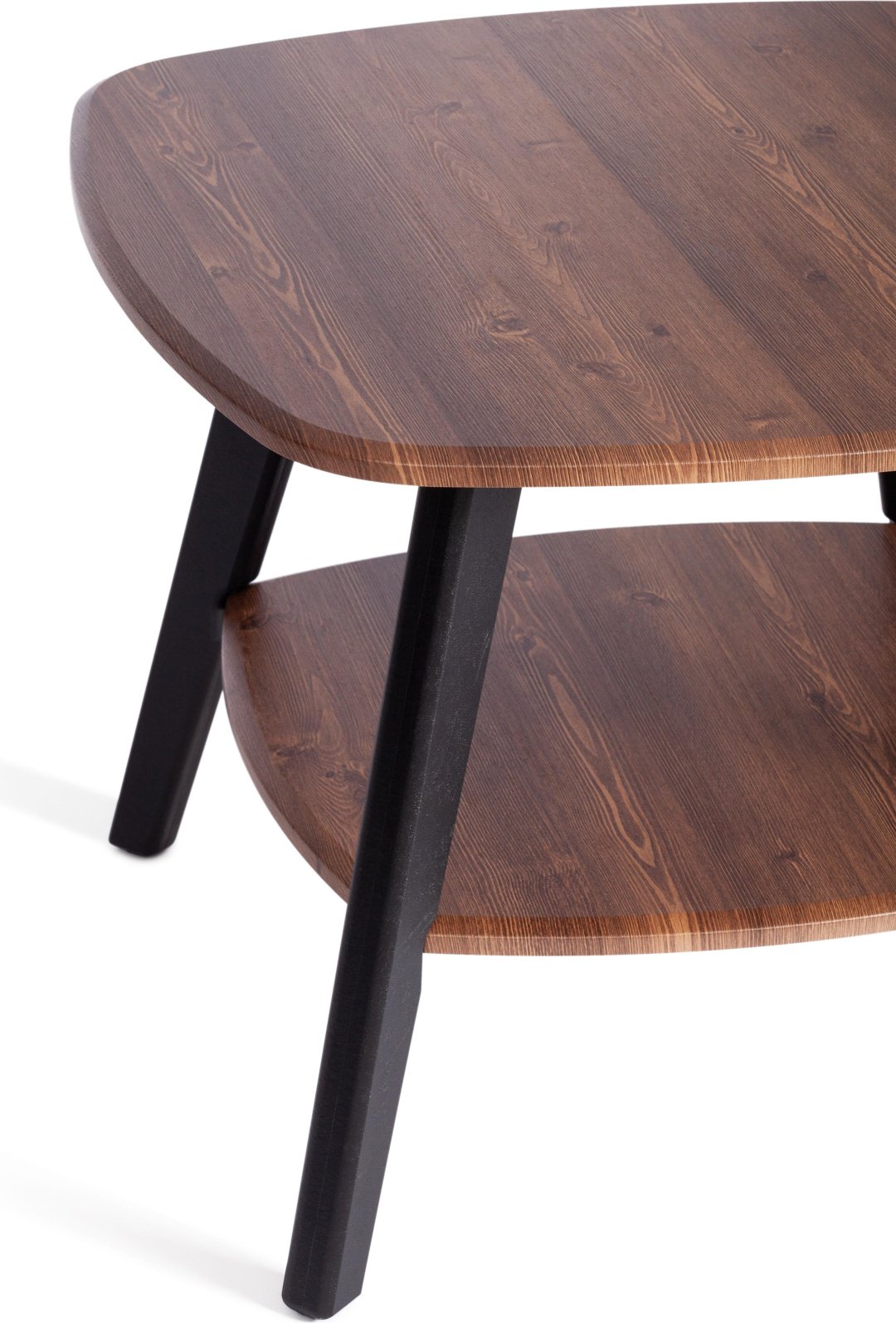 Журнальный столик Tetchair классический RIO, 65x65x50 см, черный, коричневый купить,0