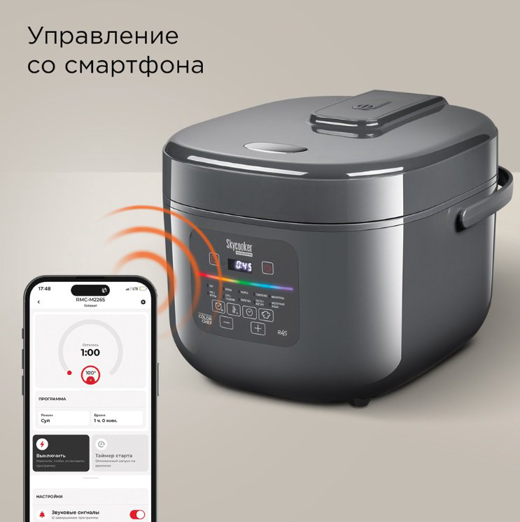 Мультиварка REDMOND MC100S серый - ForteMarket Мультиварка REDMOND MC100S серый купить,69990