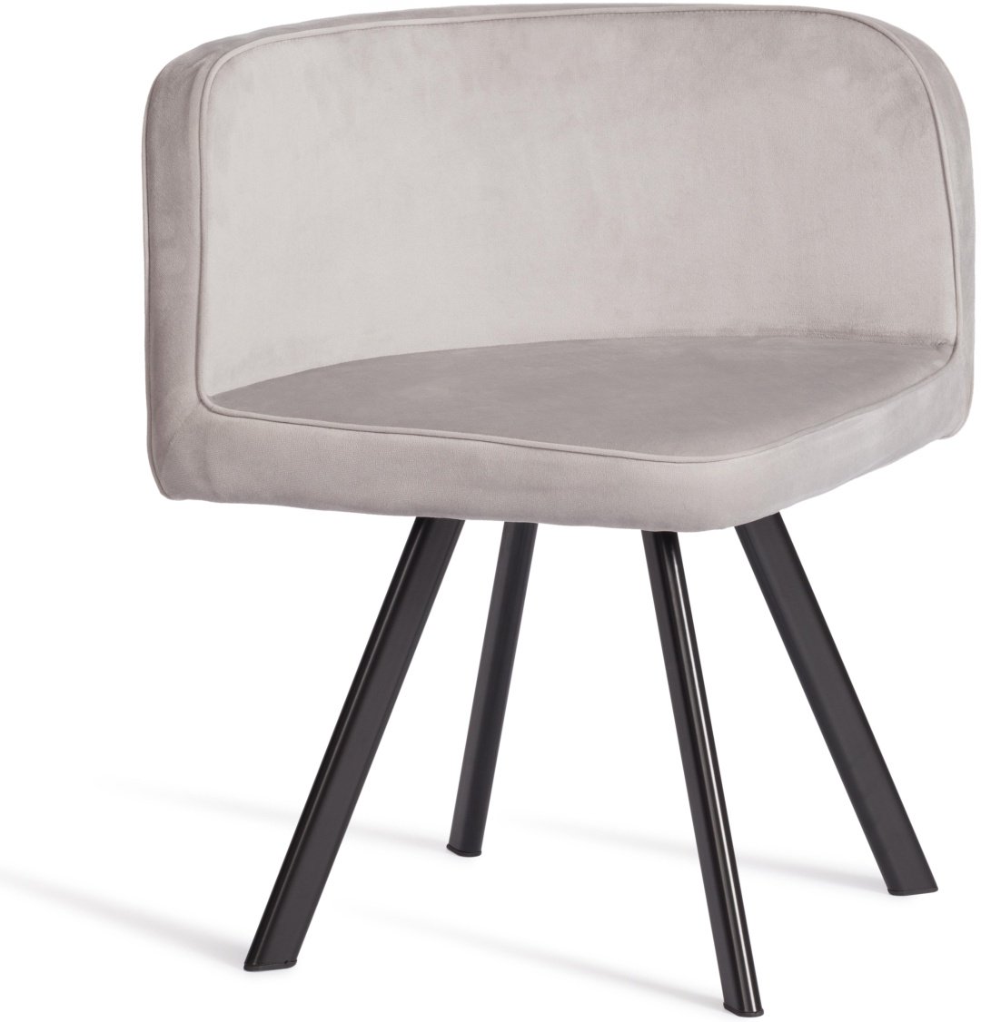 Комплект Tetchair 21299, стол 100х100 см + 4 стула, черный, серый купить,0