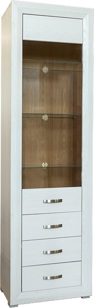 Шкаф с витриной BRW Брест Мальта REG1W3S 61.5x38x211.5см белый купить,NaN