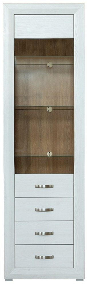 Шкаф с витриной BRW Брест Мальта REG1W3S 61.5x38x211.5см белый купить,NaN