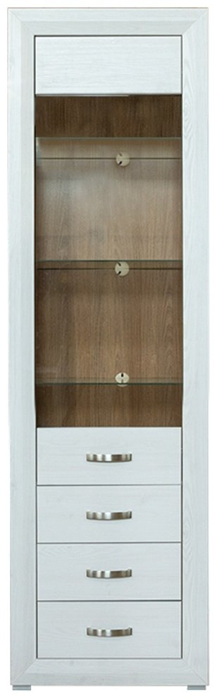 Шкаф с витриной BRW Брест Мальта REG1W3S 61.5x38x211.5см белый купить,NaN