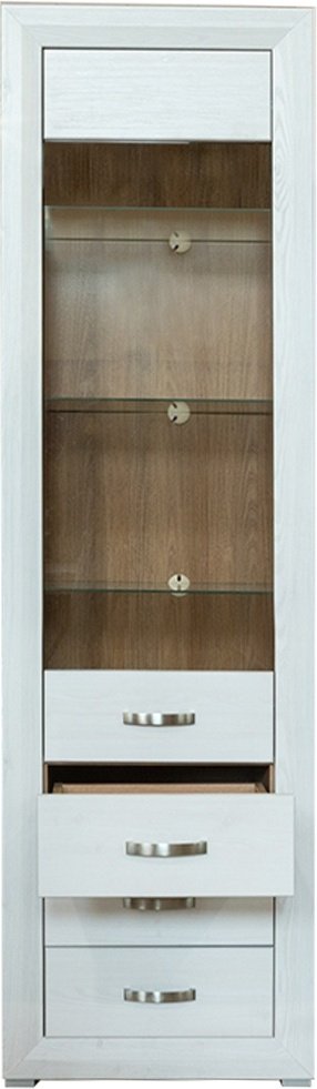 Шкаф с витриной BRW Брест Мальта REG1W3S 61.5x38x211.5см белый купить,NaN