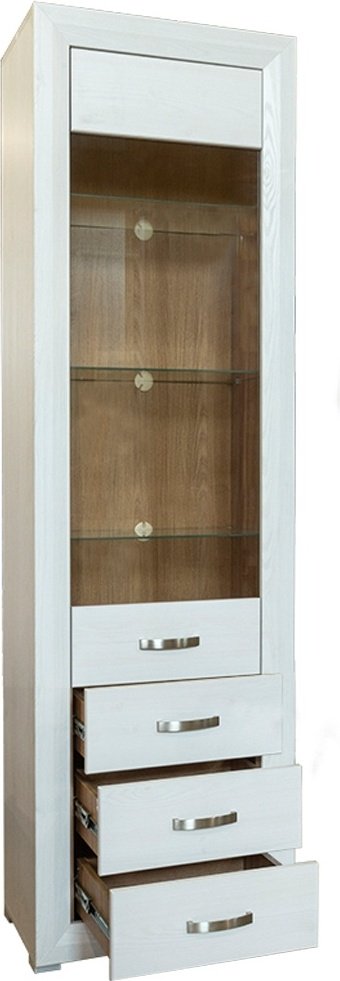 Шкаф с витриной BRW Брест Мальта REG1W3S 61.5x38x211.5см белый купить,NaN