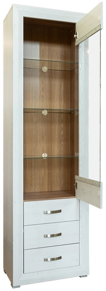 Шкаф с витриной BRW Брест Мальта REG1W3S 61.5x38x211.5см белый купить,NaN