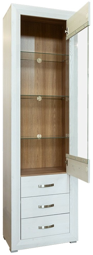 Шкаф с витриной BRW Брест Мальта REG1W3S 61.5x38x211.5см белый купить,NaN