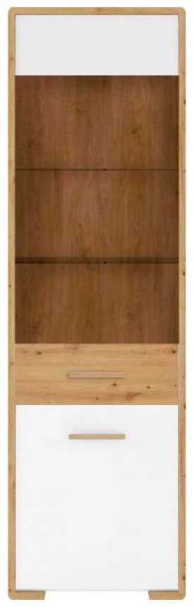 Шкаф-витрина Гербор REG1W1D_L/P 194х58х40см белый купить,NaN