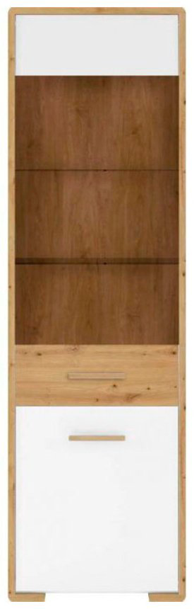 Шкаф-витрина Гербор REG1W1D_L/P 194х58х40см белый купить,NaN
