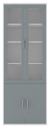 Гербор 009 Каби REG2W2D/79/220 , 79x35x221см, серый купить,NaN