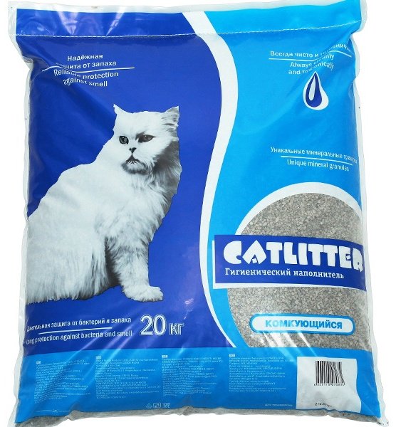 Наполнитель CATLITTER бентонитовый комкующийся 20 кг