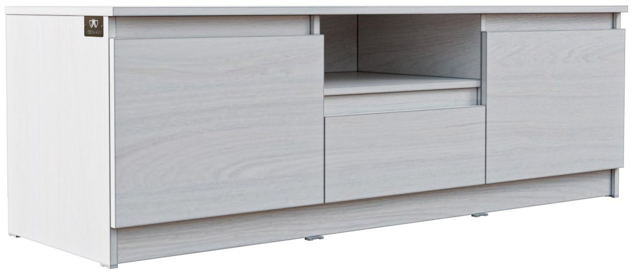 ТВ-тумба напольная Мебель Азии Марли МТБ 1400, 140x47x44.5 см, светло серый купить,NaN