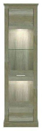 Шкаф-витрина Гербор Хелен REG1W1S L/P 210х60х39см коричневый купить,NaN