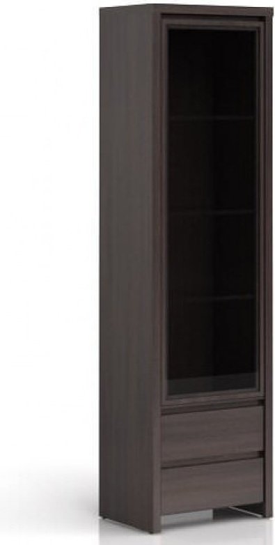 Шкаф-витрина Гербор REG1W2S_L 200.5х56х40.5см темно-коричневый купить,NaN
