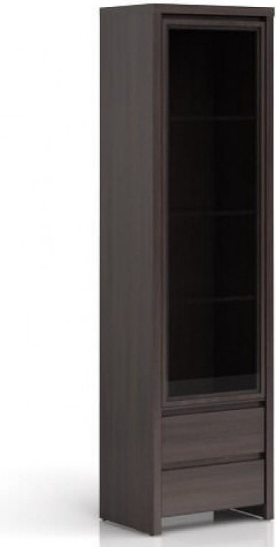Шкаф-витрина Гербор REG1W2S_L 200.5х56х40.5см темно-коричневый купить,NaN