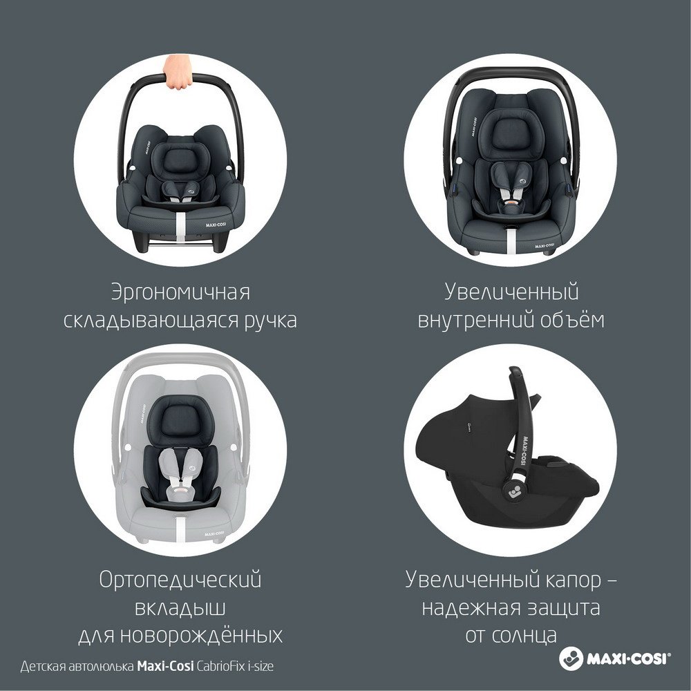 Maxi-Cosi CabrioFix i-size 0+ (до 13 кг) темно-серый - ForteMarket Maxi-Cosi CabrioFix i-size 0+ (до 13 кг) темно-серый купить,0