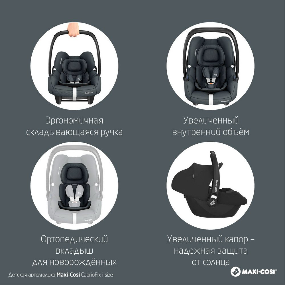 Maxi-Cosi CabrioFix i-size 0+ (до 13 кг) темно-серый - ForteMarket Maxi-Cosi CabrioFix i-size 0+ (до 13 кг) темно-серый купить,106700
