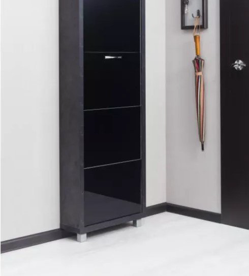 Обувница Айрон Люкс 55x19x141см коричневый купить,NaN
