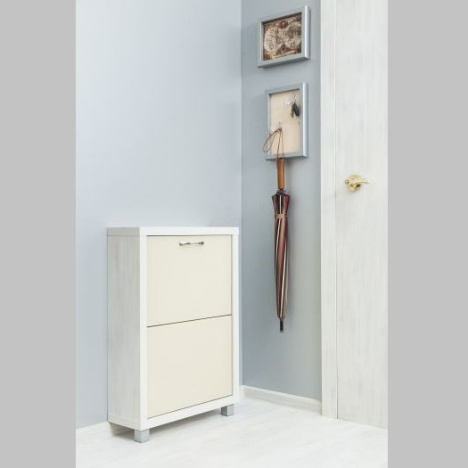 АЙРОН Люкс-2, ЛДСП, стекло, металл, пластик, 54.5x19x73.5 см, белый, серый, мультиколор