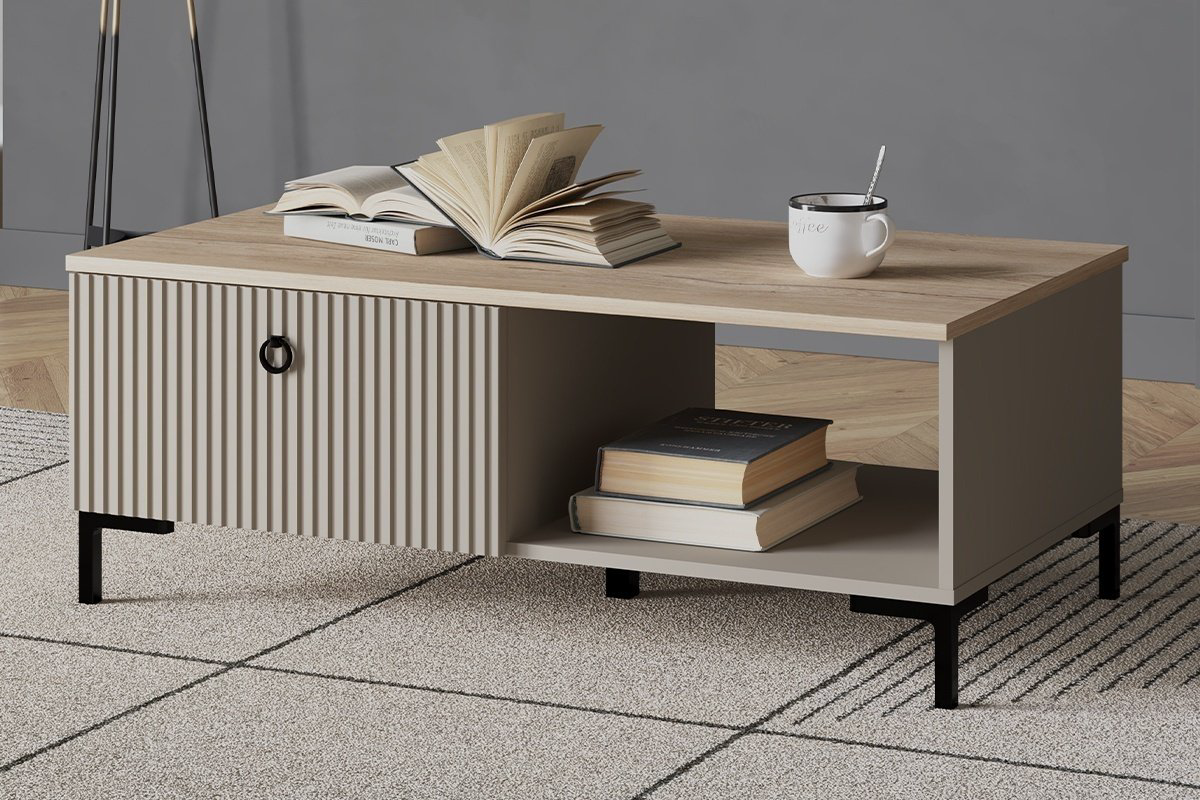 BRW Брест Доменика, 00036633, 110x61x42, серый, светло-коричневый купить,NaN