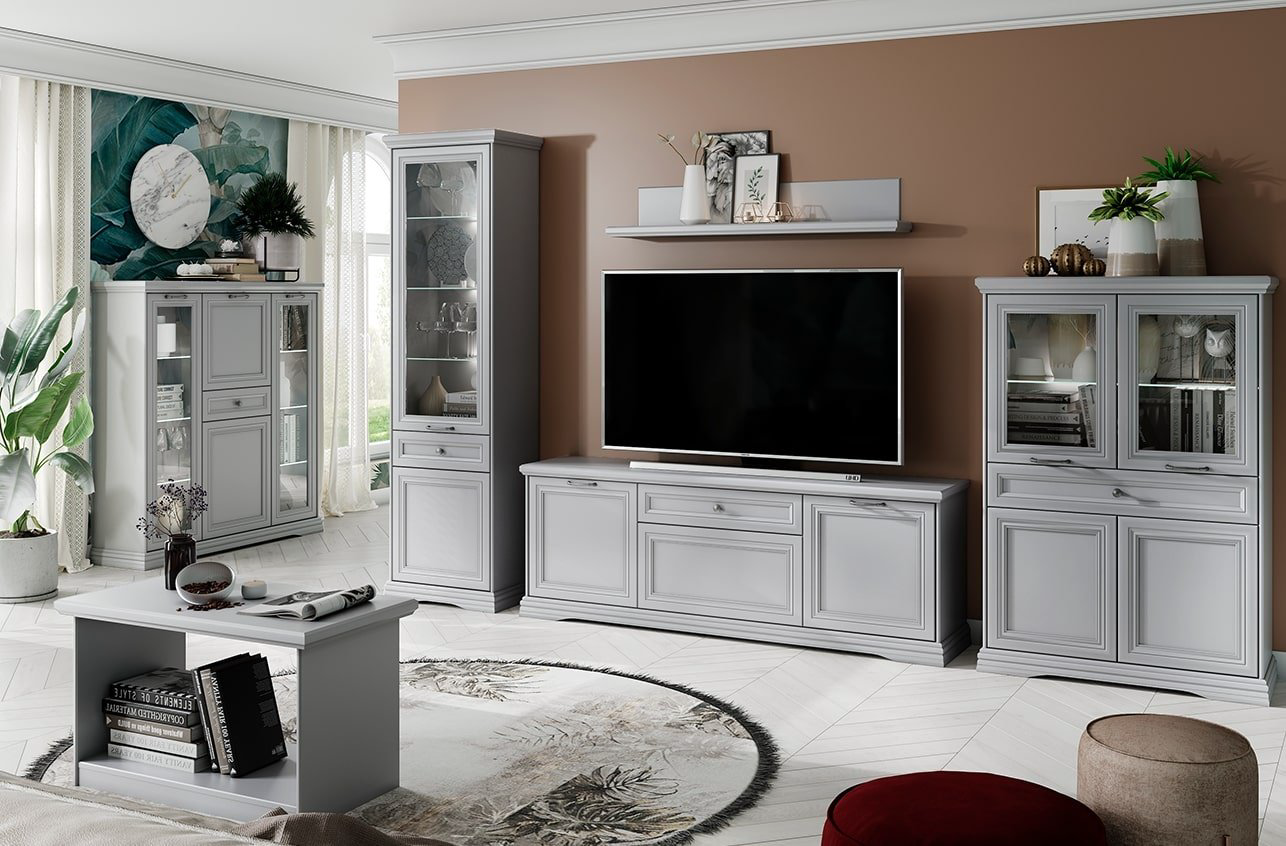 Полка Анрэкс Валенсия 00032958 130x21.6x20.4см слоновая кость купить,NaN