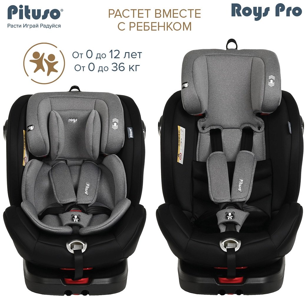 Pituso RoysPro BW21 0/1/2/3 (до 36 кг) черный, серый - ForteMarket Pituso RoysPro BW21 0/1/2/3 (до 36 кг) черный, серый купить,0