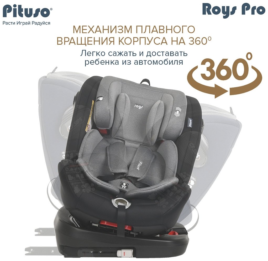 Pituso RoysPro BW21 0/1/2/3 (до 36 кг) черный, серый - ForteMarket Pituso RoysPro BW21 0/1/2/3 (до 36 кг) черный, серый купить,0