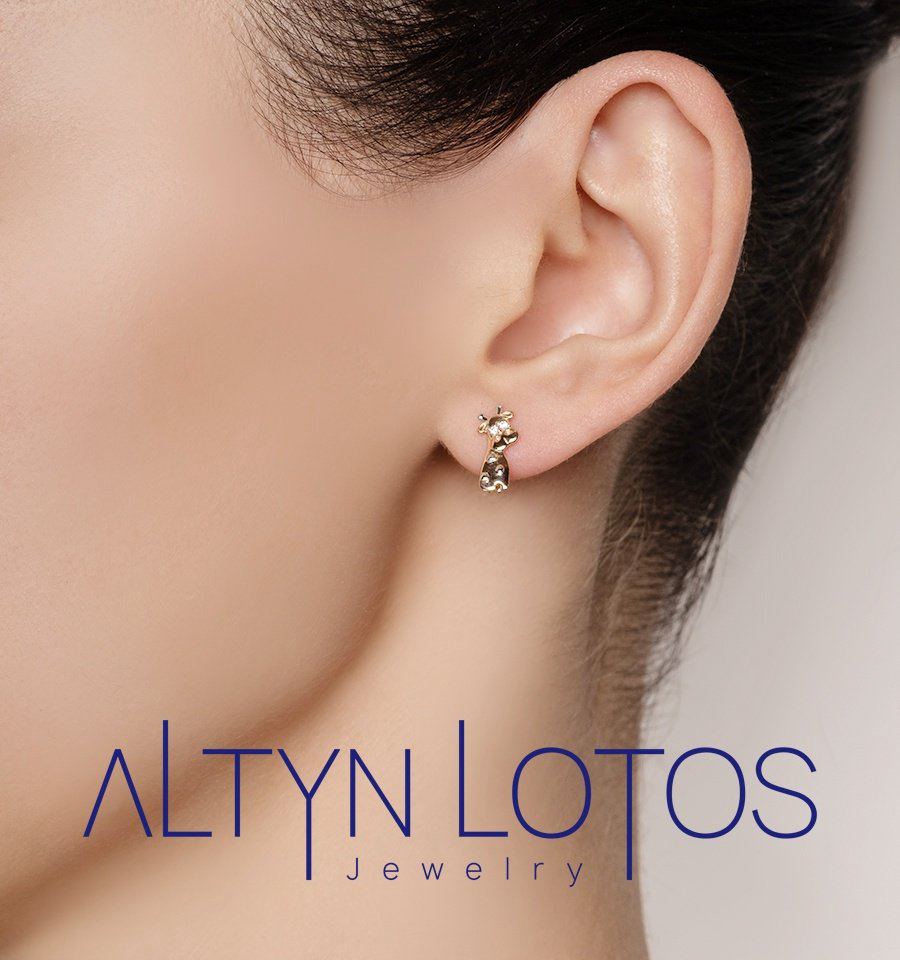Серьги КРИСТАЛЛ NL600 вес 1.55 г золото, фианит купить,105400