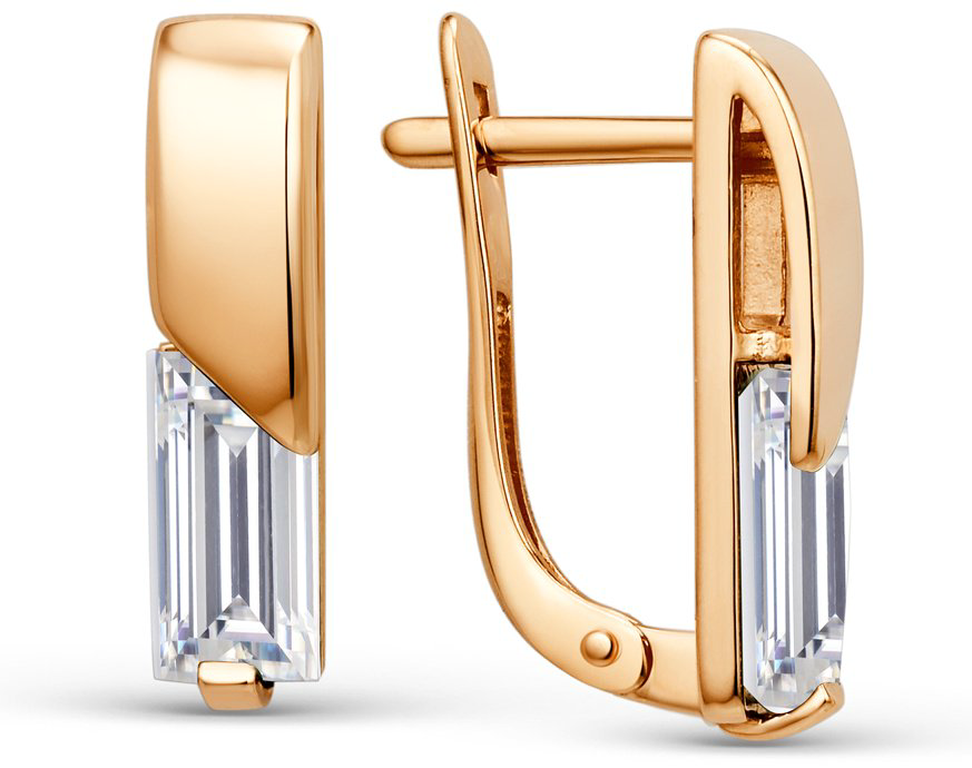 Серьги Династия 009642-1100 вес 2.51 г золото, фианит купить,170680