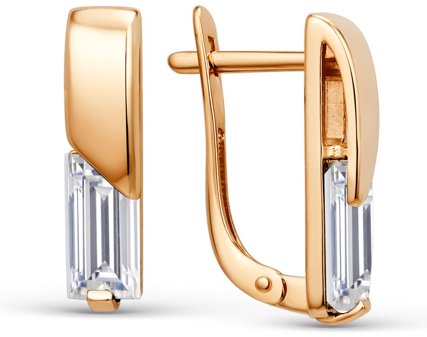 Серьги Династия 009642-1100 вес 2.51 г золото, фианит купить,NaN