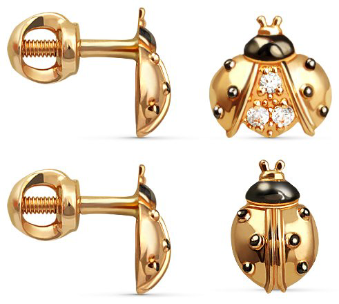 Серьги КРИСТАЛЛ NL48100226773 вес 1.05 г золото, фианит купить,NaN