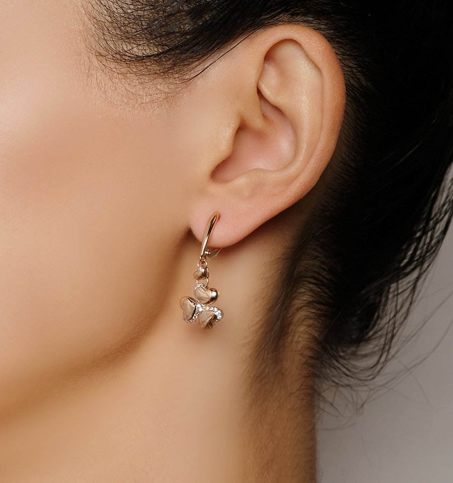 Серьги Династия 001042-1102 вес 4.12 г золото, фианит купить,280160