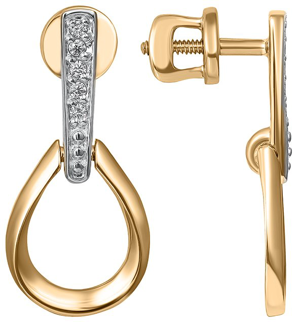 Серьги КРИСТАЛЛ NN99400226773 вес 1.72 г золото, фианит купить,NaN