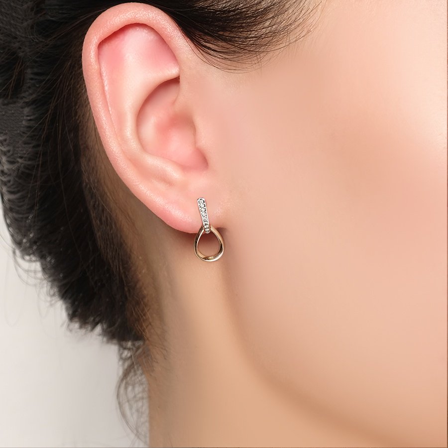 Серьги КРИСТАЛЛ NN99400226773 вес 1.72 г золото, фианит купить,0