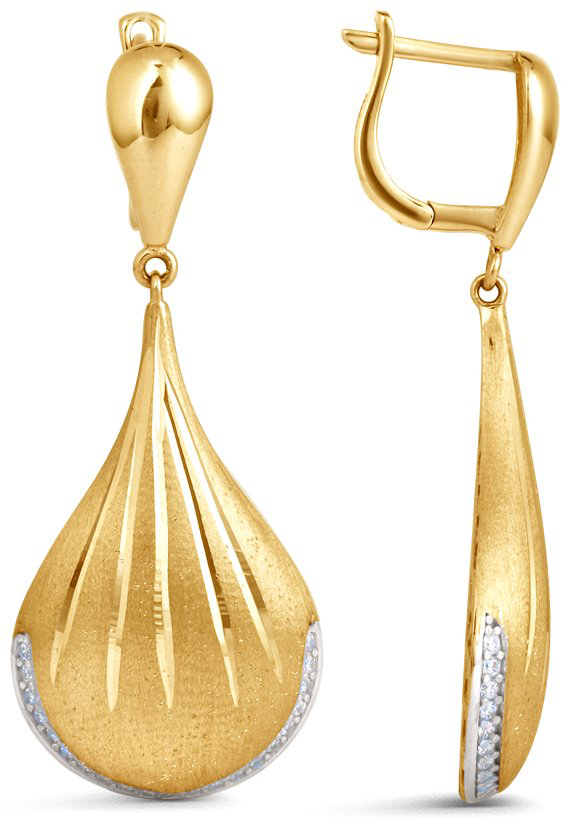 Серьги ANFORA 2400004686 вес 6.44 г золото, фианит купить,NaN