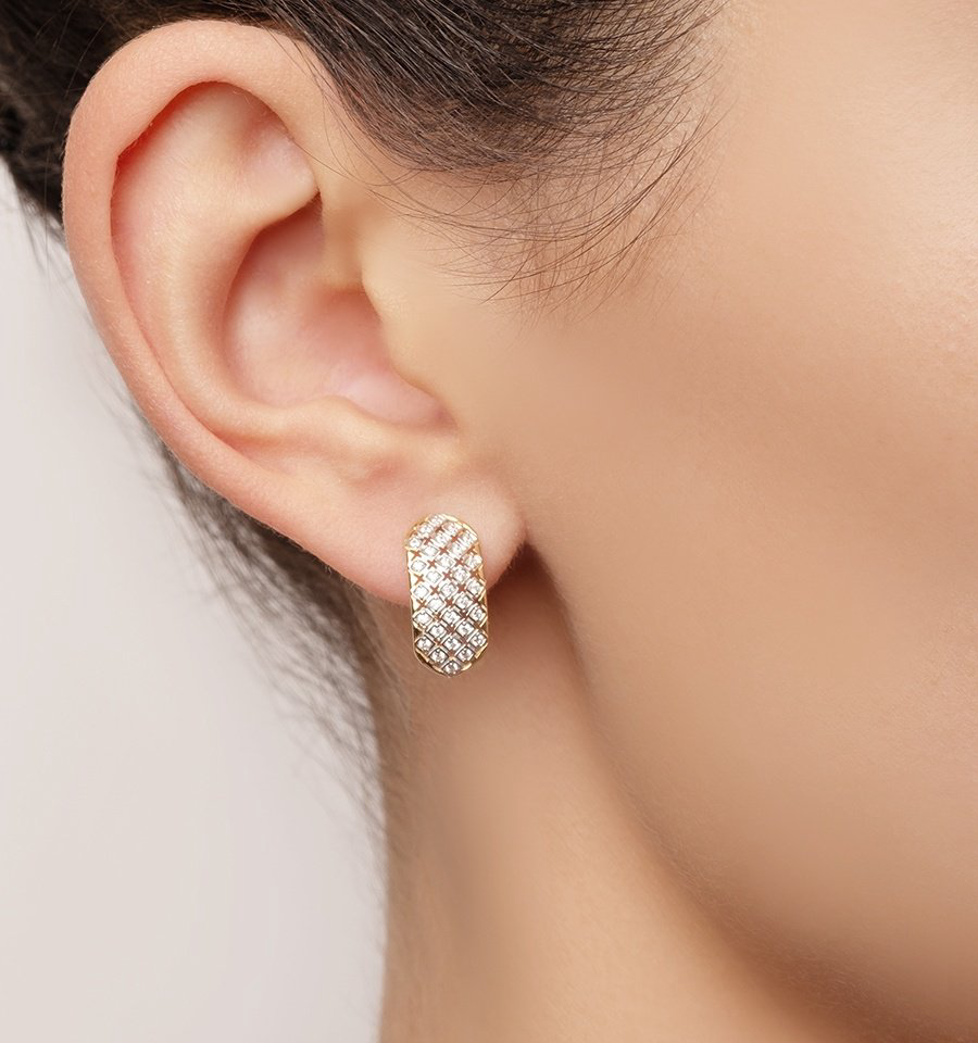Серьги Династия 000412-1102 вес 2.39 г золото, фианит купить,162520