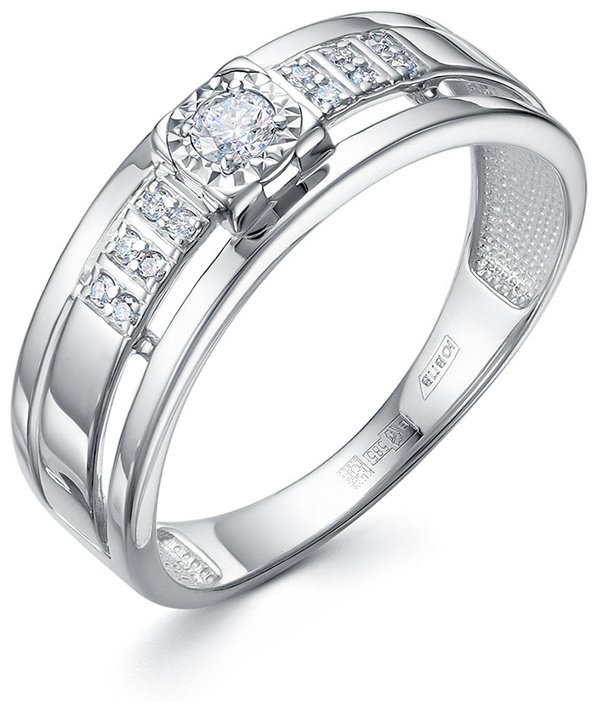 Кольцо Vesna Jewelry 12819-259-00-00 размер 17.5 вес 2.58 г золото, бриллиант купить,266856