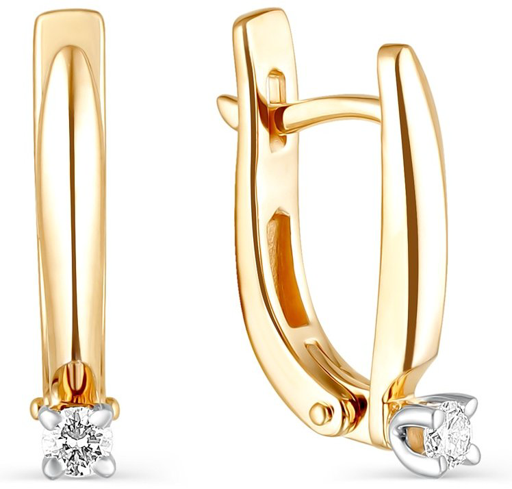 Серьги PRESTIGE JEWELRY C-138-01 вес 2.65 г золото, бриллиант купить,299073