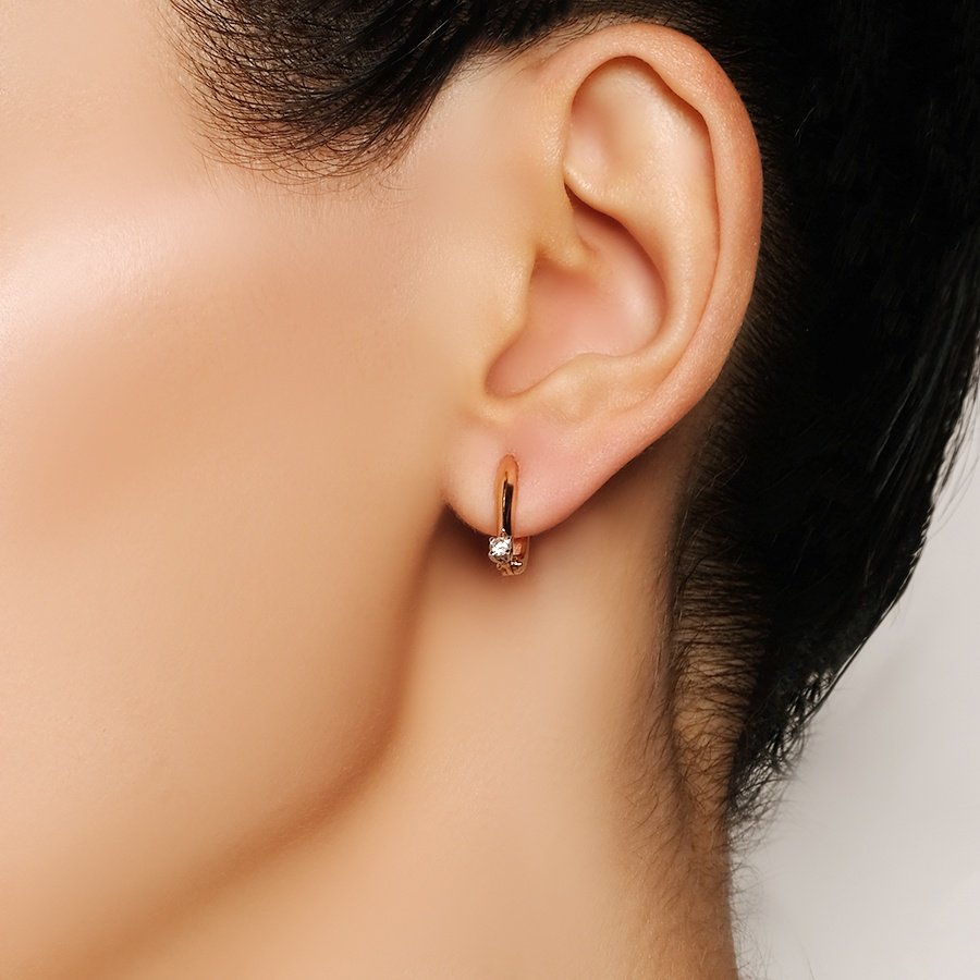 Серьги PRESTIGE JEWELRY C-138-01 вес 2.65 г золото, бриллиант купить,299073
