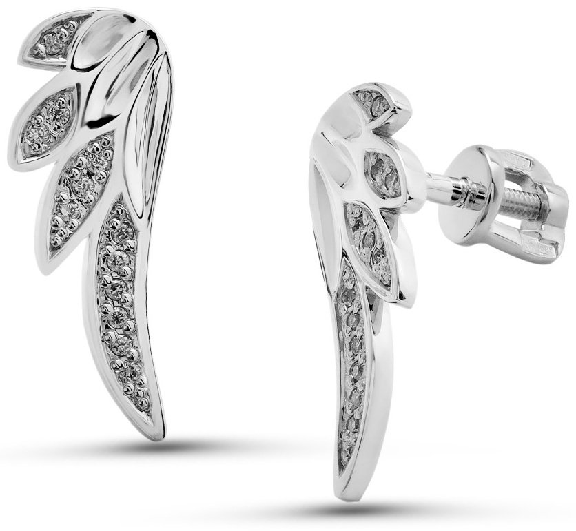 Серьги PRESTIGE JEWELRY C-251-02 вес 2.1 г золото, бриллиант купить,163507