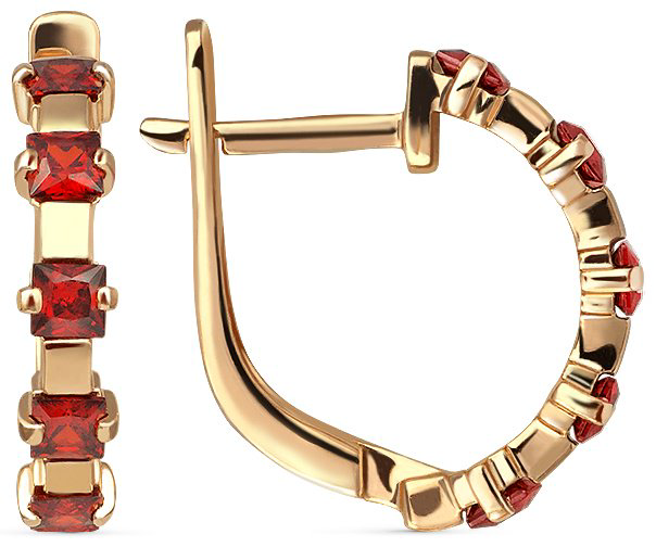 Серьги КРИСТАЛЛ NL58500226773 вес 2.67 г золото, гранат купить,181560