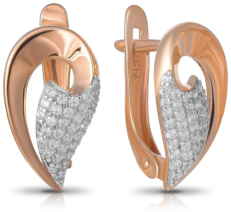 Серьги Талант 10-02-0001-24928 вес 2.45 г золото, фианит купить,166600