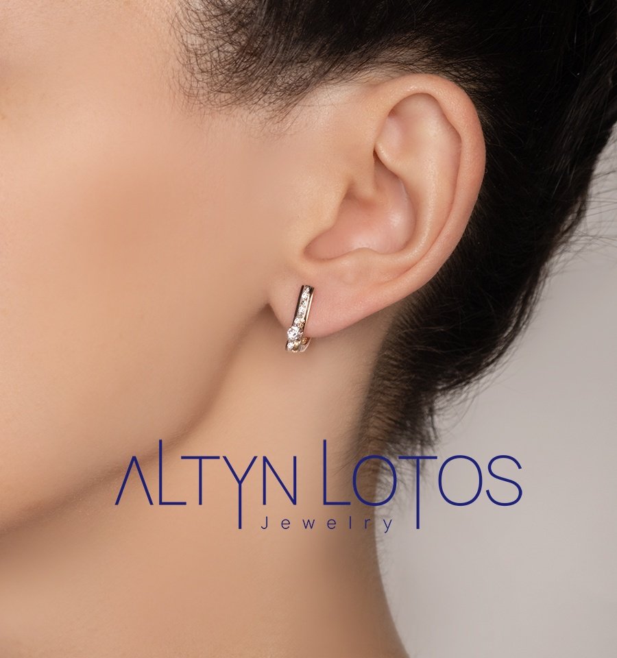 Серьги КРИСТАЛЛ NL64900226773 вес 2.59 г золото, фианит купить,176120