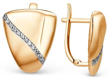 Серьги Династия 900272-1102 вес 3.52 г золото, фианит купить,NaN