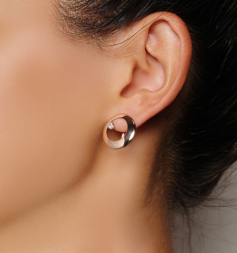 Серьги Династия 014812-1102 вес 3.02 г золото, фианит купить,0