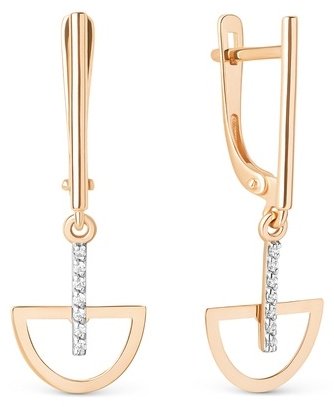 Серьги Династия 500092-1102 вес 1.7 г золото, фианит купить,115600