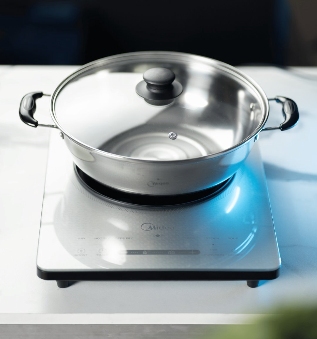Настольная плита Midea МIH-T311GS серебристый купить,NaN