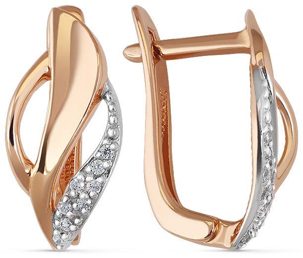 Серьги КРИСТАЛЛ NC73000226773 вес 2.78 г золото, фианит купить,189040