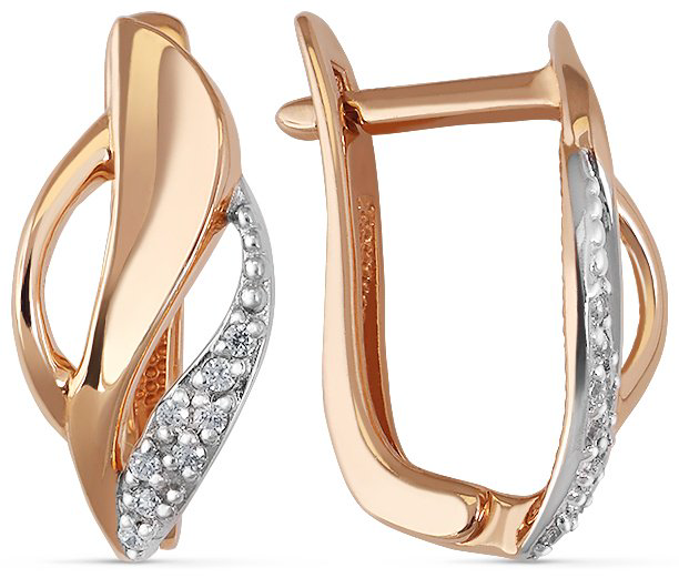 Серьги КРИСТАЛЛ NC73000226773 вес 2.78 г золото, фианит купить,189040