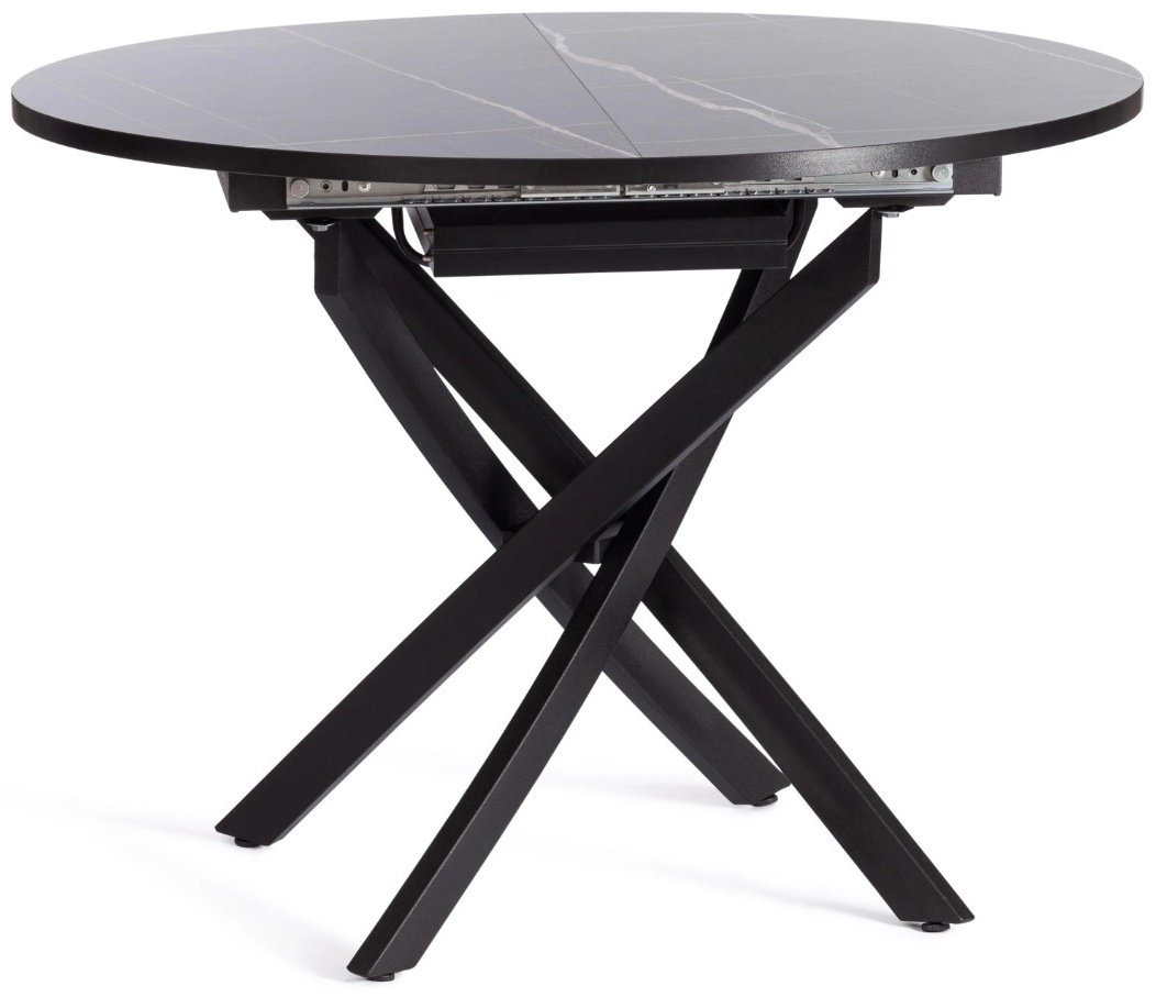 Обеденный стол Tetchair MANZANA 20618, 100х100x75 см, ЛДСП, черный купить,NaN